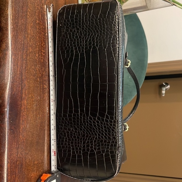 Anne Klein Work Tote Bag in black leather - Picture 3 of 4